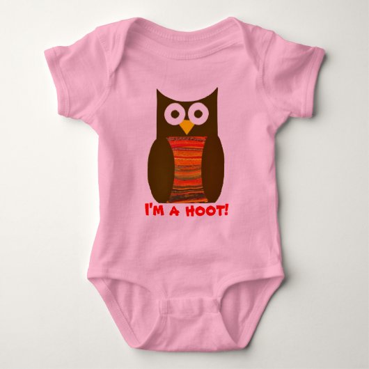 ICH BIN EIN HOOT! BABY STRAMPLER (Vorderseite)