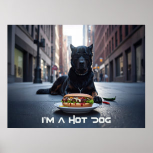 ICH BIN EIN HOT DOG - CHILI DOG - POSTER