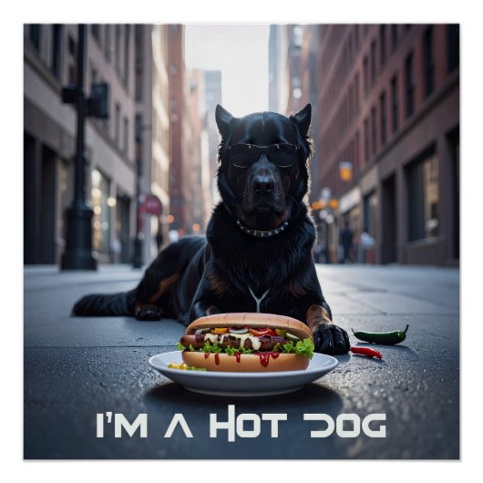 ICH BIN EIN HOT DOG - CHILI DOG - POSTER (Vorderseite)