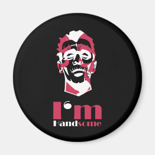 Ich bin ein hübsches abstraktes Gesicht Magnet