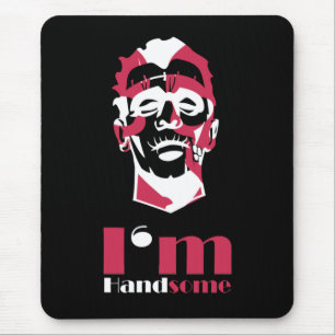 Ich bin ein hübsches abstraktes Gesicht Mousepad