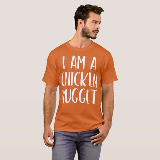 Ich bin ein Huhn Nugget Kostüm Im Halloween Lazy T-Shirt (Vorne ganz)
