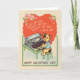 Ich BIN EIN Hund - Vintager Hund - Valentinerkarte Feiertagskarte