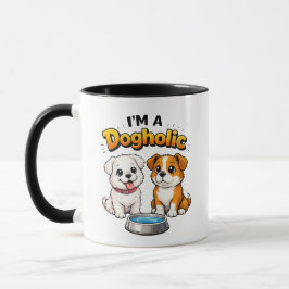 Ich bin ein Hunde-Süchtiger Süße Welpen Tasse