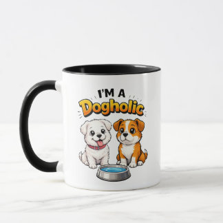Ich bin ein Hunde-Süchtiger Süße Welpen Tasse