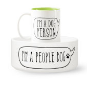 Ich bin ein Hundemensch | Personalisiertes Hinzufü Zweifarbige Tasse