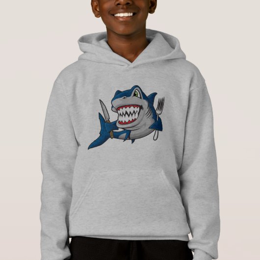 Ich bin ein hungriger Haifisch Hoodie (Vorderseite)