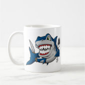Ich bin ein hungriger Haifisch Kaffeetasse (Links)
