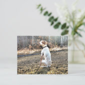 Ich bin ein Huntin' Hund Postkarte (Stehend Vorderseite)
