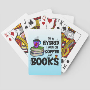 Ich bin ein Hybrid, den ich auf Kaffee und Büchern Spielkarten