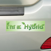 "Ich bin ein hybrider" Autoaufkleber (Auf Auto)