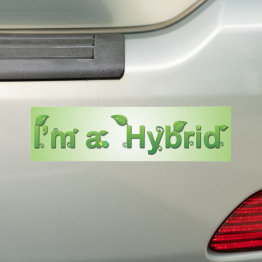 "Ich bin ein hybrider" Autoaufkleber (Auf Auto)