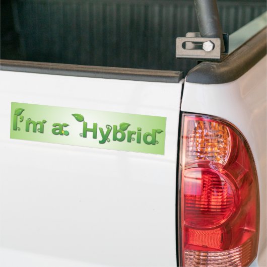 "Ich bin ein hybrider" Autoaufkleber (Auf Lkw)