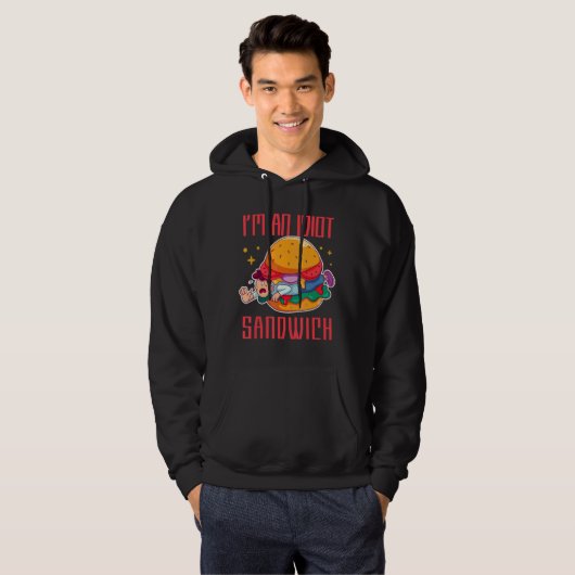 Ich bin ein Idiot Sandwich-Mischfuttersandwich Hoodie (Vorne ganz)