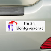 Ich bin ein Idontgiveacrat Autoaufkleber (Auf Auto)