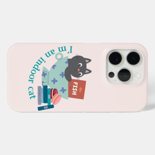 Ich bin ein Indoor-Cat-Funny Case-Mate iPhone Hülle (Rückseite (Horizontal))