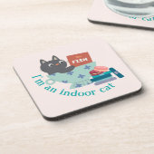 Ich bin ein Indoor-Cat-Funny Getränkeuntersetzer (Linke Seite)