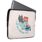 Ich bin ein Indoor-Cat-Funny Laptopschutzhülle (Vorne Rechts)
