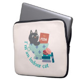 Ich bin ein Indoor-Cat-Funny Laptopschutzhülle (Vorderseite Links)