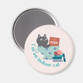 Ich bin ein Indoor-Cat-Funny Magnet (Vorderseite/Rückseite)