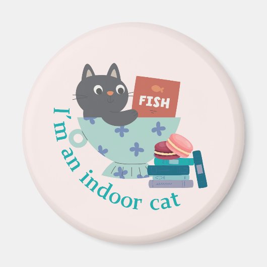 Ich bin ein Indoor-Cat-Funny Magnet (Vorne)