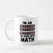 Ich bin ein Ingenieur, der gut mit Mathematik umge Kaffeetasse (Links)
