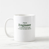 Ich bin ein Ingenieur, zum von Zeit zu retten ließ Kaffeetasse (Links)