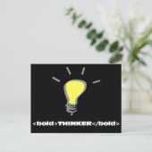 Ich bin ein innovativer, mutiger Denker 2 Postkarte (Stehend Vorderseite)