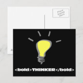 Ich bin ein innovativer, mutiger Denker 2 Postkarte (Vorne/Hinten)