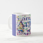 Ich bin ein inspirierter Künstler, künstlerisch Kaffeetasse (Vorderseite Links)
