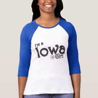 Ich bin ein Iowa-Mädchen, Blume, blauer T - Shirt