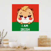 Ich bin ein irisches süßes Tier Poster (Küche)