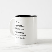 Ich bin ein IT-Support...Fixer... Zweifarbige Tasse (Vorderseite Links)