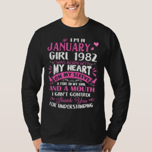 Ich bin ein Januar Mädchen 1982 41. Geburtstag T-Shirt