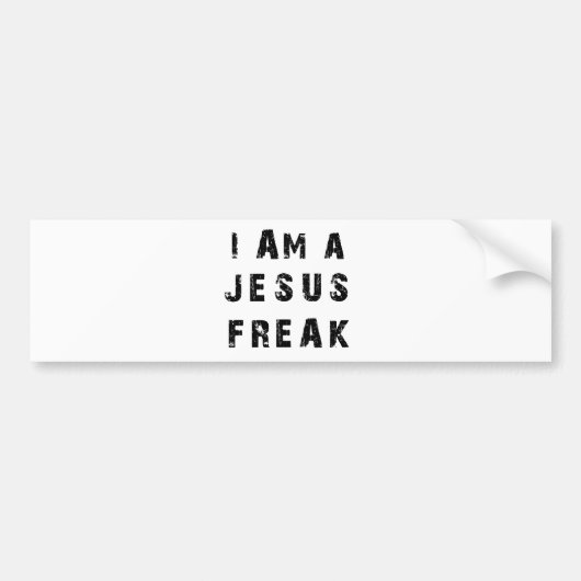 Ich bin ein Jesus-Freak Autoaufkleber (Vorne)