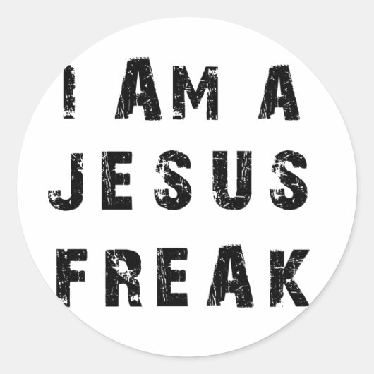 Ich bin ein Jesus-Freak Runder Aufkleber (Vorderseite)