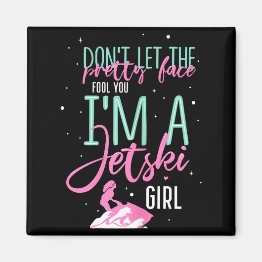 Ich bin ein Jetski-Mädchen lustiger Spruch Rennen Magnet (Vorne)