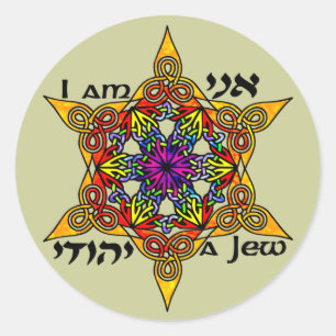 Ich bin ein Juden-Sticker Runder Aufkleber