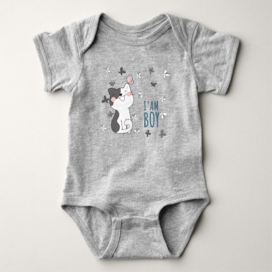 Ich bin ein Junge Baby Strampler (Vorderseite)