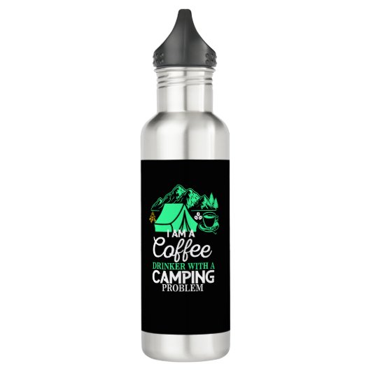 Ich bin ein Kaffeetrinker mit Camping Problem Desi Edelstahlflasche (Links)