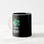 Ich bin ein Kaffeetrinker mit Camping Problem Desi Zweifarbige Tasse (Vorderseite Links)