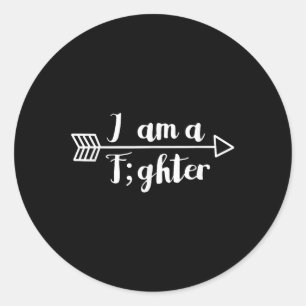 Ich bin ein kämpfender Semicolon Mental Health Awa Runder Aufkleber
