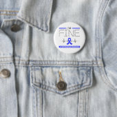 Ich bin ein Kämpfer gegen das Lymphodema Button (Beispiel)