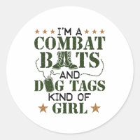 Ich bin ein Kampfstiefel und Hundetags, eine Art M