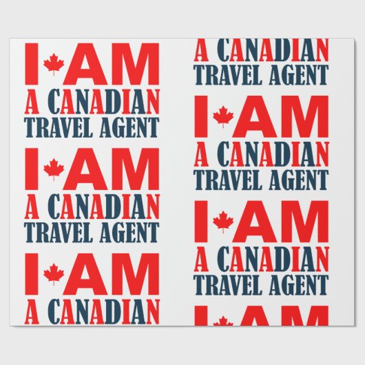 Ich bin ein kanadischer Agent Geschenkpapier (Flach)