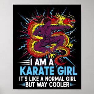 Ich bin ein Karate-Mädchen Zitat für Mädchen 3 Poster
