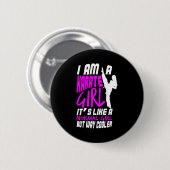 Ich bin ein Karate-Mädchen Zitat für Mädchen Comfo Button (Vorne & Hinten)