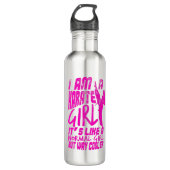 Ich bin ein Karatmädchen wie ein normales Mädchen, Edelstahlflasche (Vorderseite)
