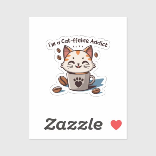Ich bin ein Katzen-Liebling Aufkleber (Blatt)