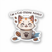 Ich bin ein Katzen-Liebling Aufkleber (Vorderseite)